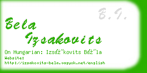 bela izsakovits business card